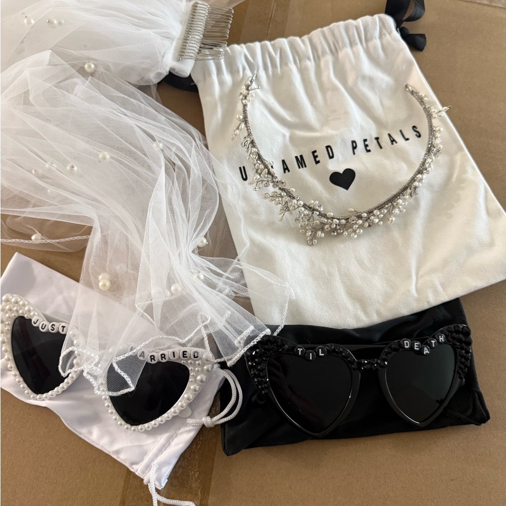 NEW UNTAMED PETALS BY AMANDA JUDGE Bridal Hair piece & 3 items not Untamed pet